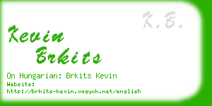 kevin brkits business card